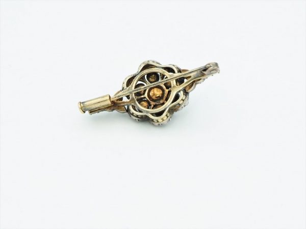 Antique Rose Cut Diamond Brooch 