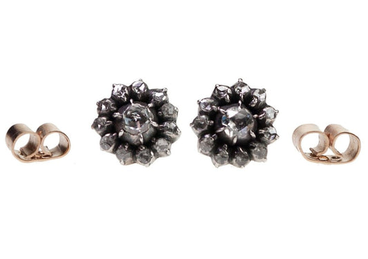 Antique Rose Cut Diamond Earrings