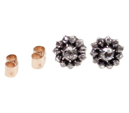 Antique Rose Cut Diamond Earrings