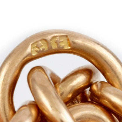 Antique 9ct Rose Gold Trombone Link Albert Chain Necklace