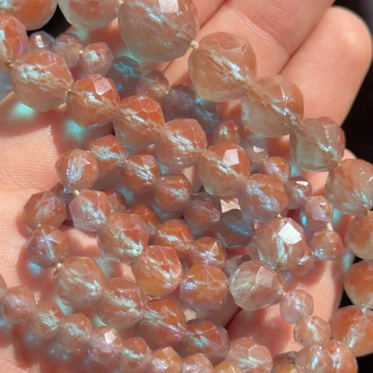 Antique Saphiret Graduated Faceted Bead Necklace