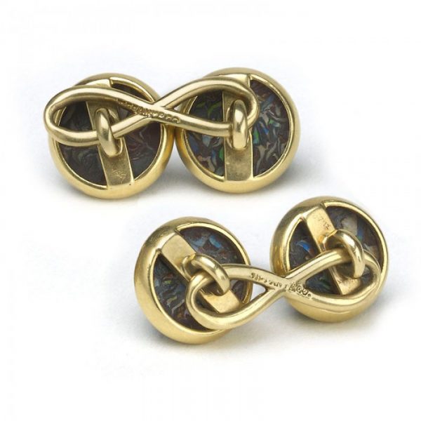 Antique Tiffany Opal Gold Cufflinks