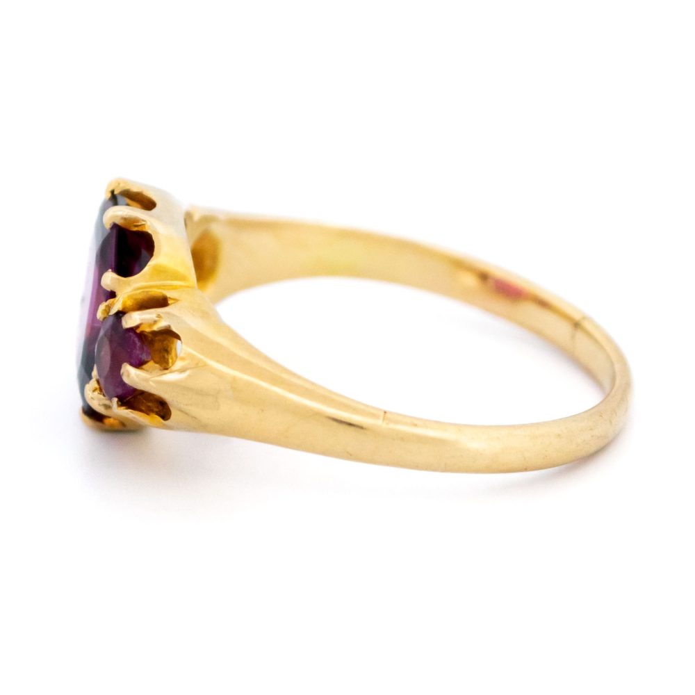 Antique Tourmaline Three Stone Ring