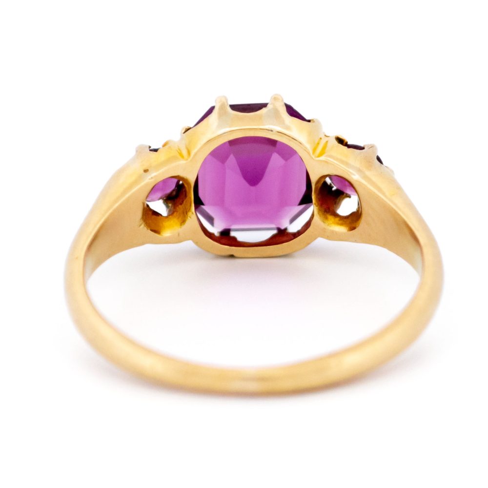 Antique Tourmaline Three Stone Ring