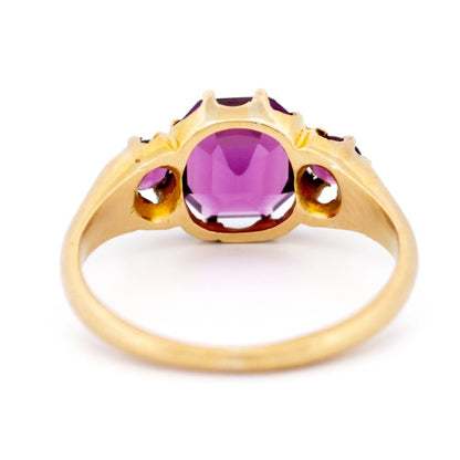 Antique Tourmaline Three Stone Ring