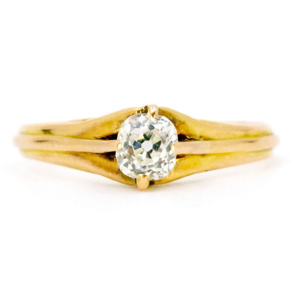 Antique Victorian 0.40ct Cushion Cut Diamond Ring