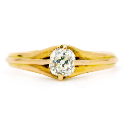 Antique Victorian 0.40ct Cushion Cut Diamond Ring
