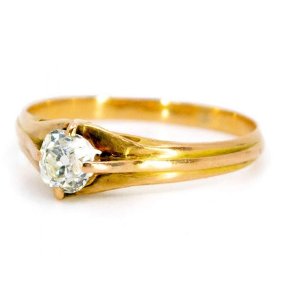 Antique Victorian 0.40ct Cushion Cut Diamond Ring