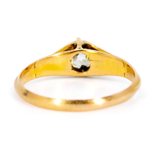 Antique Victorian 0.40ct Cushion Cut Diamond Ring