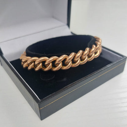 Antique Victorian 15ct Rose Gold Curb Bracelet