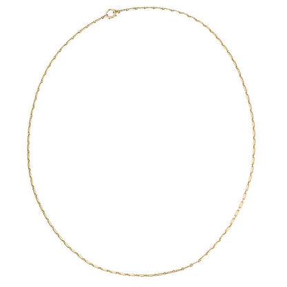 Antique Victorian 15ct Yellow Gold Trombone Link Guard Chain Necklace