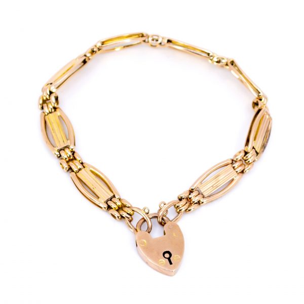 Antique Victorian 9ct Gold Gate Bracelet