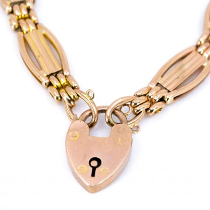 Antique Victorian 9ct Gold Gate Bracelet
