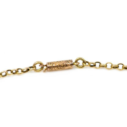 Antique Victorian Aquamarine and Topaz Gold Necklace