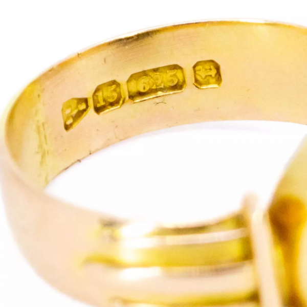 Antique Victorian Bloodstone 15ct Gold Signet Ring