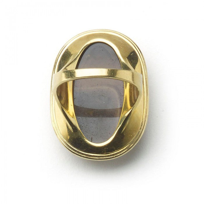 Antique Victorian Carved Hardstone Cameo Ring