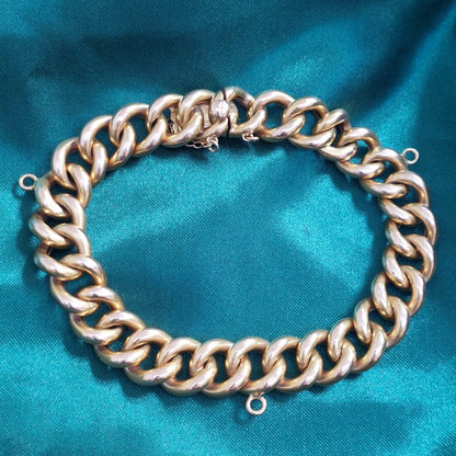 Antique Victorian Curb Link 21ct Gold Bracelet