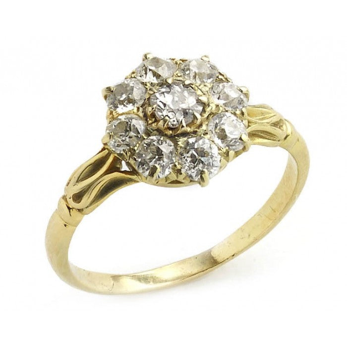 Antique Victorian Diamond Cluster Ring