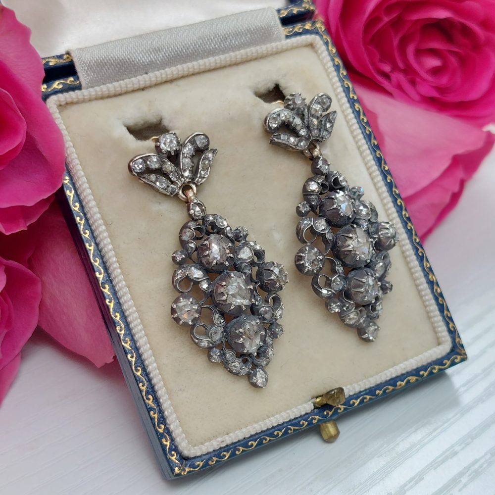 Antique Victorian Diamond Drop Earrings, 2.25cts