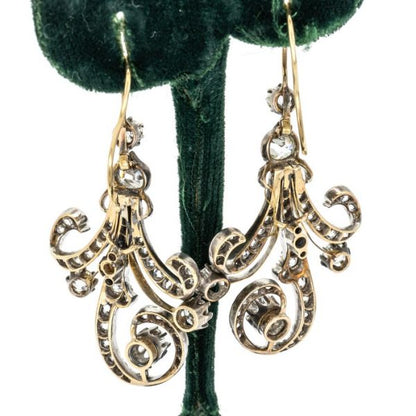 Antique Victorian Diamond Drop Earrings