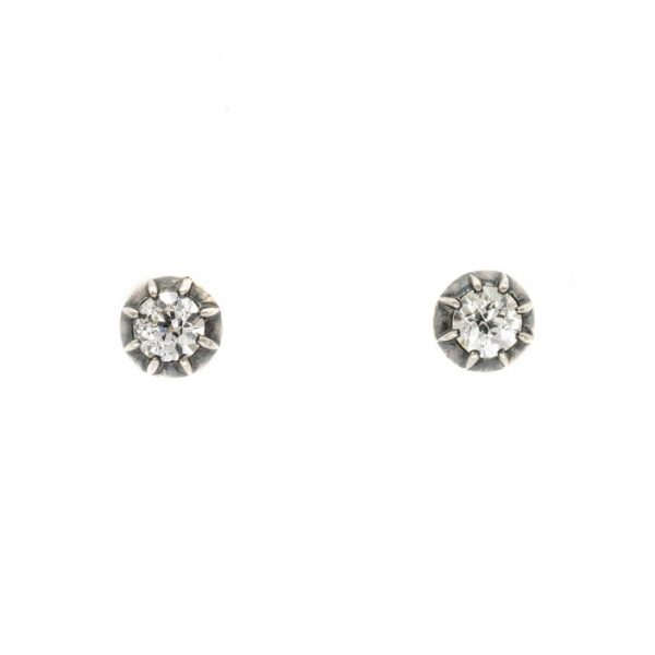 Antique Victorian Diamond Stud Earrings