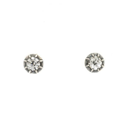 Antique Victorian Diamond Stud Earrings