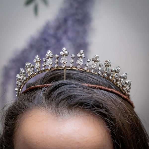 Antique Victorian Diamond Tiara Necklace, Circa 1890