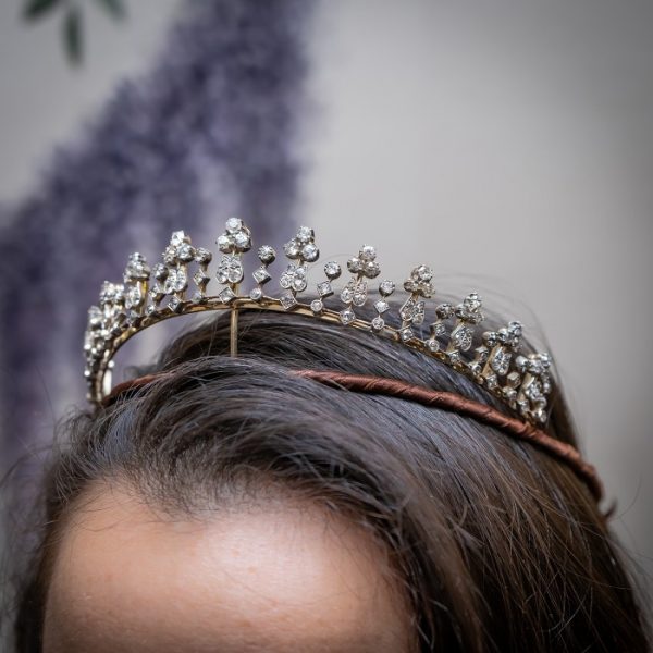 Antique Victorian Diamond Tiara Necklace, Circa 1890