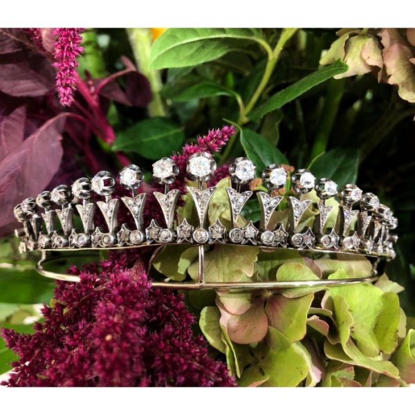 Antique Victorian Diamond Tiara Necklace