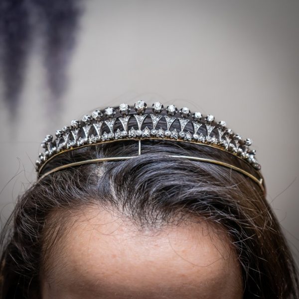 Antique Victorian Diamond Tiara Necklace