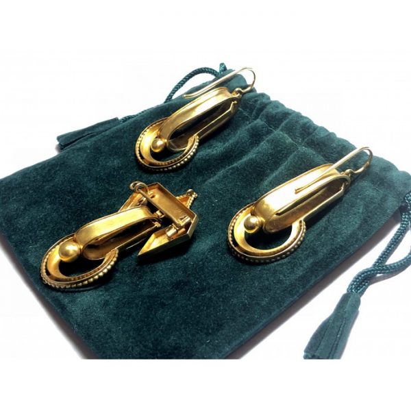 Antique Victorian Earring and Brooch Suite