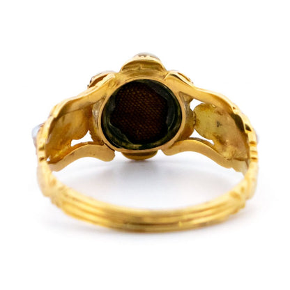 Antique Victorian Emerald and Pearl Cluster Ring