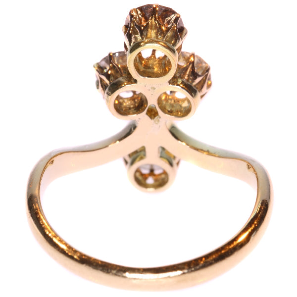 Antique Victorian Fancy Colour Old Brilliant Cut Diamond Ring