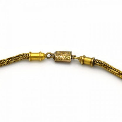 Antique Victorian Garnet Gold Pendant Necklace