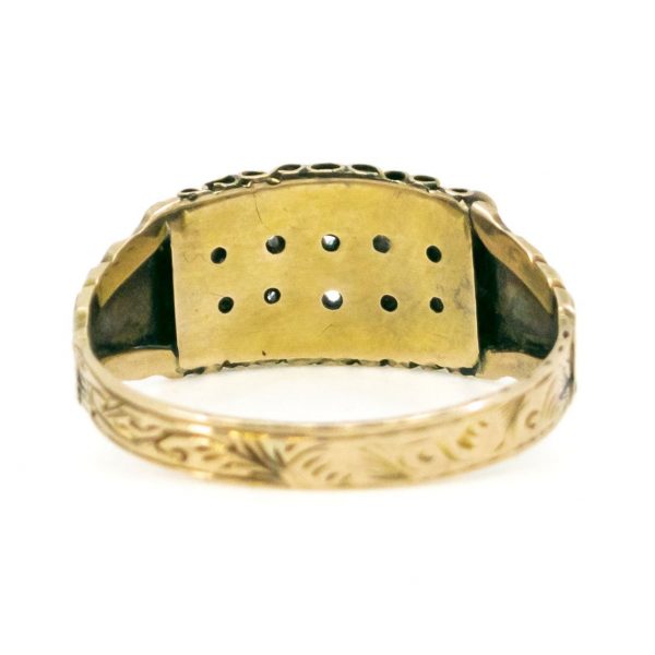 Antique Victorian Garnet and Pearl Gold Ring