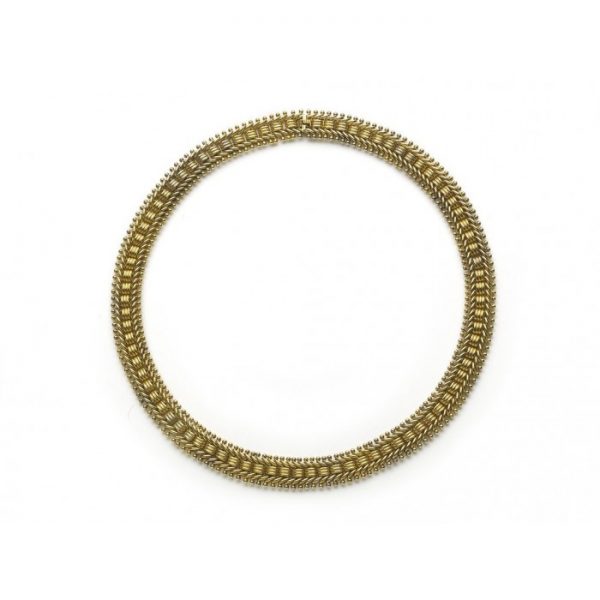 Antique Victorian Gold Choker Necklace, Circa 1875