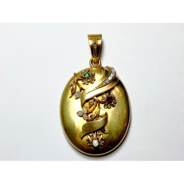 Antique Victorian Gold & Gem Set Locket