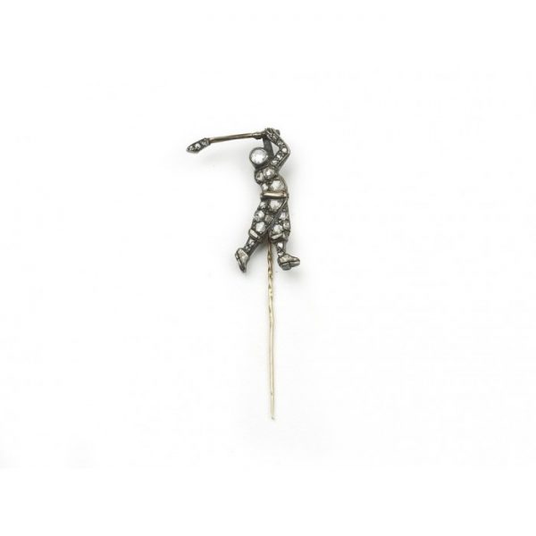 Antique Victorian Golfer Stick Pin