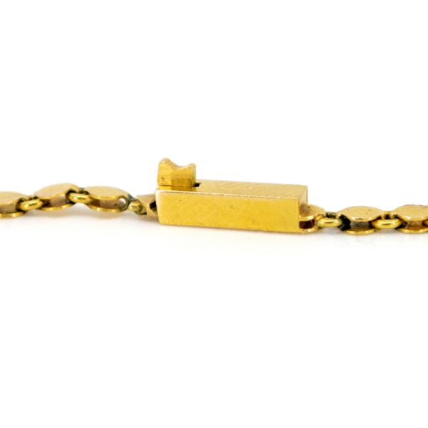 Antique Victorian Heart and Swag Pearl Gold Necklace