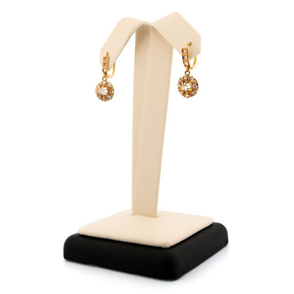 Antique Victorian Old Cut Diamond Drop Earrings, 0.65ct