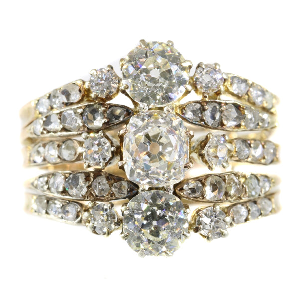 Antique Victorian Old European Cut Diamond Ring