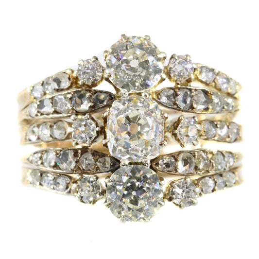 Antique Victorian Old European Cut Diamond Ring