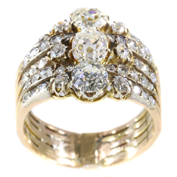 Antique Victorian Old European Cut Diamond Ring