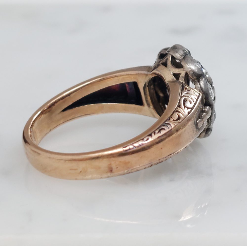 Antique Victorian Old Mine Cut Diamond Cluster Ring, 1.80ct