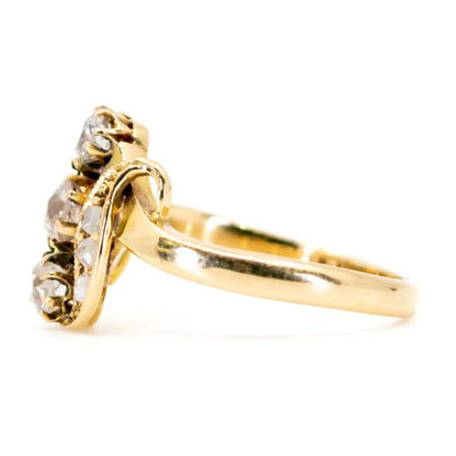 Antique Victorian Old Mine Cut Diamond Gold Ring
