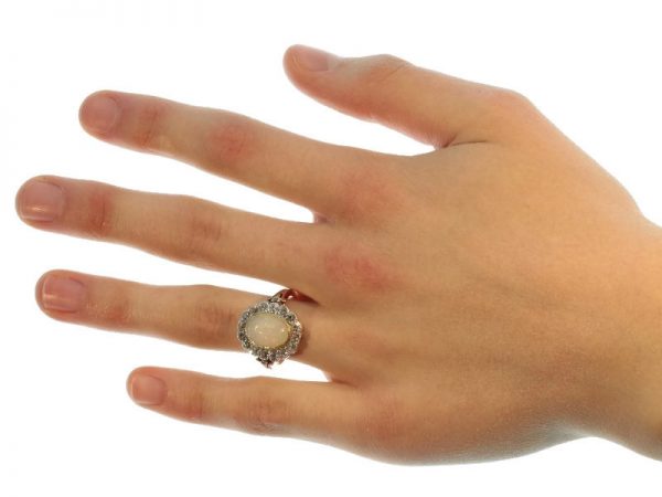 Antique Victorian Opal Diamond Convertible Ring