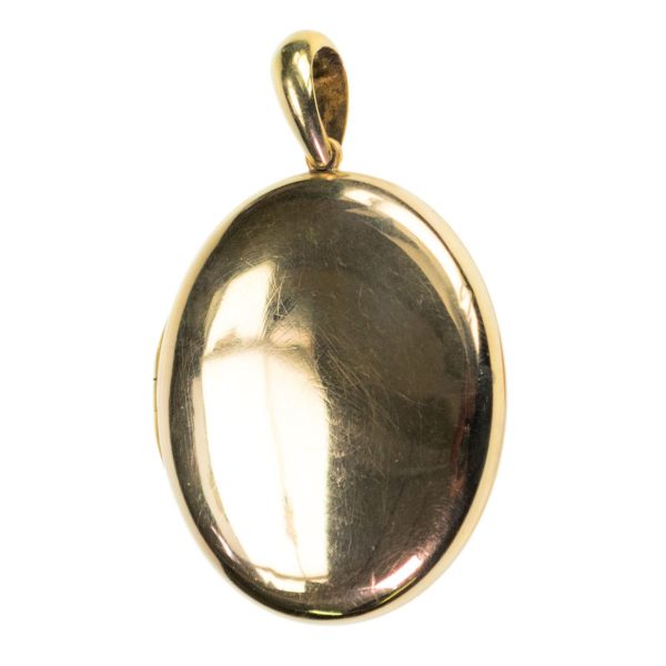 Antique Victorian Pearl and Ruby Gold Pendant Locket BB3