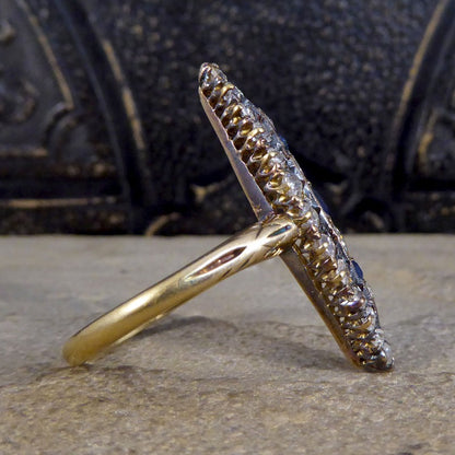 Antique Victorian Sapphire and Diamond Marquise Ring