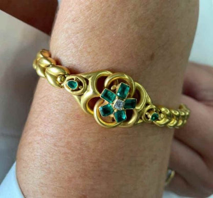 Antique emerald bracelet