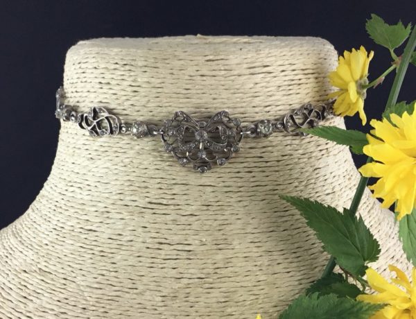 Antique paste choker necklace